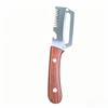 2-in-1 Kitchen Tool: Wooden Handle Scallion Slicer, Shredder, Bottle Opener, Peeler, Fruit & Vegetable Cutter