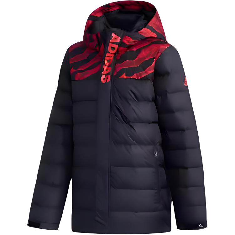 Adidas Down Jacket Teenagers Black Red DM7149 128