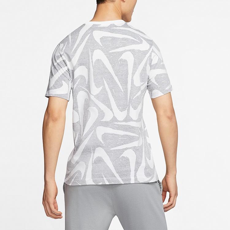 Nike MENS Sportswear Logo Print Crew-neck Short Sleeve Grey Gray Men's CK2376-010