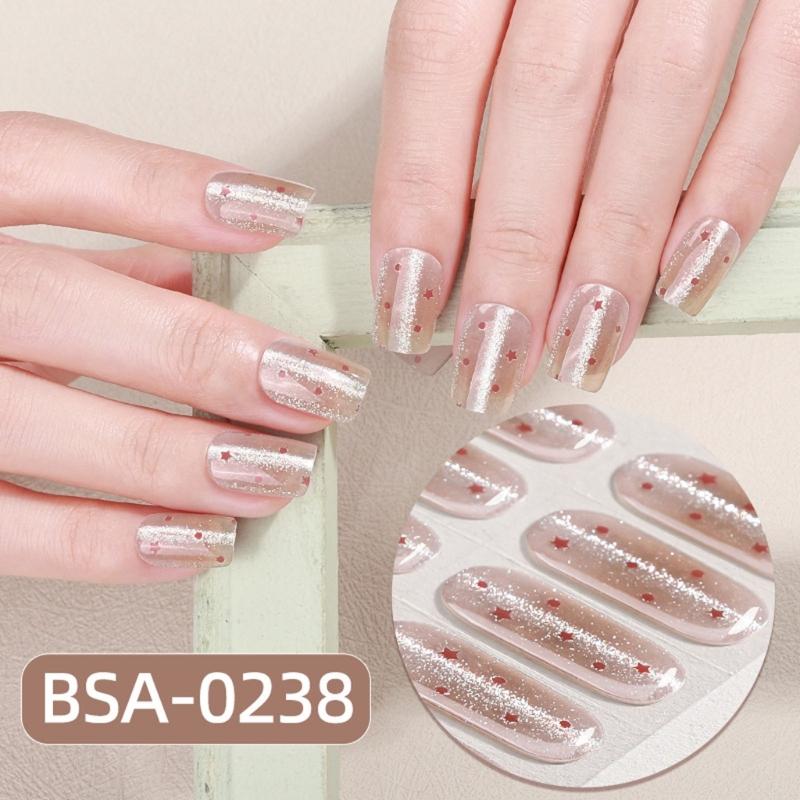 Easy Application Gel Nail Wraps Full Cover Manicure No Nail Lamp Needed Home Manicure Essential for Home Use