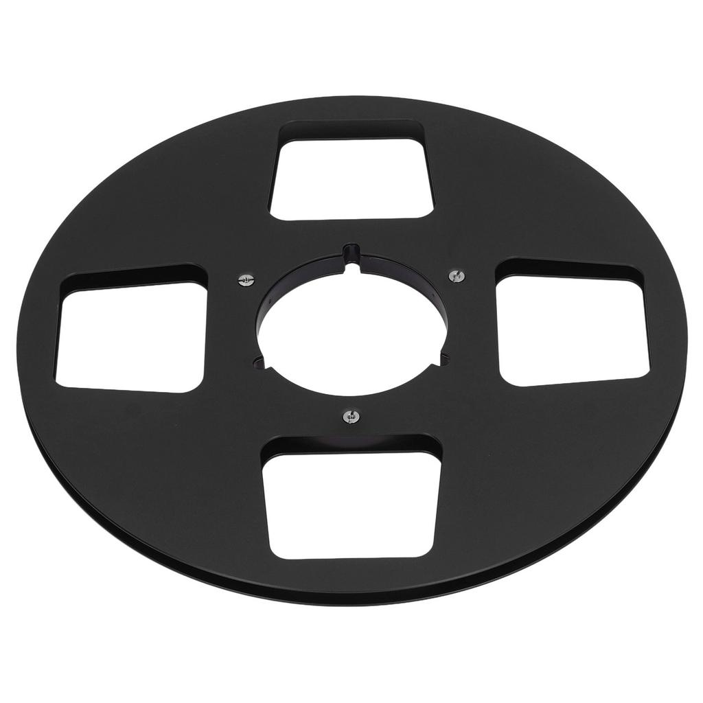 1Celsius4 10.5 Inch Empty Tape Reel 4 Hole Aluminum Alloy Opening Reel Sound Takeup Reel for Reel to Reel Tape Player