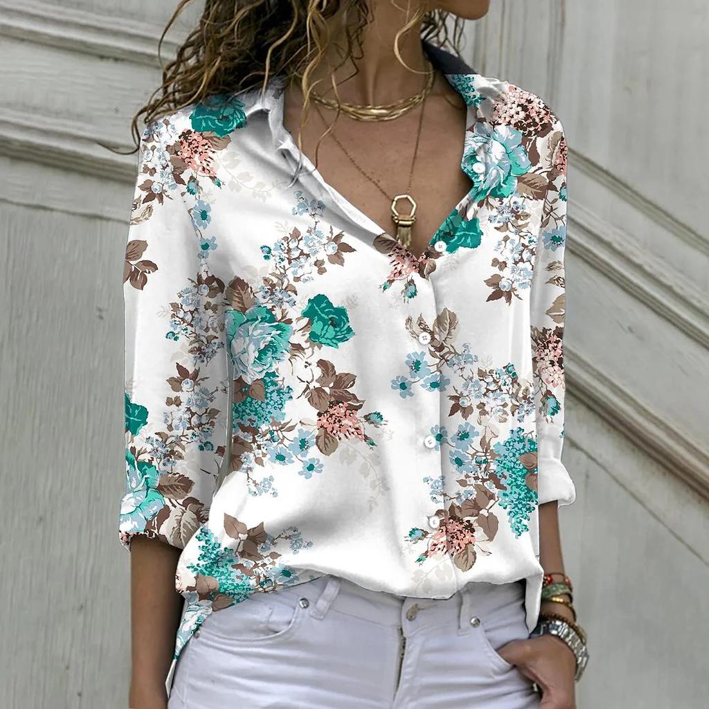 Elegant Long Sleeve Women Shirts Casual Loose Large Size Shirts Women Fashion Tops Women