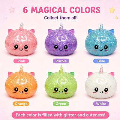 Unicorno Kawaii Raviolo Bao Bun Squishy Non Appiccicoso Spremere Fidget Sensoriale Antistress Gadget da Scrivania Novità Regalo Sorpresa