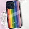 Rainbow Love Is Love Pride Phone Case Black Hard Plastic Phone Case For Iphone 17 Air 16 15 14 13 12 11 Pro Max PC TPU Ins Case