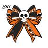 Thickened Metal Brooch Pin, Enamel Skull Bow Design Brooch, Halloween Style Snap-On Bright Color Pin Badge for Backpacks Collars Hats Holiday