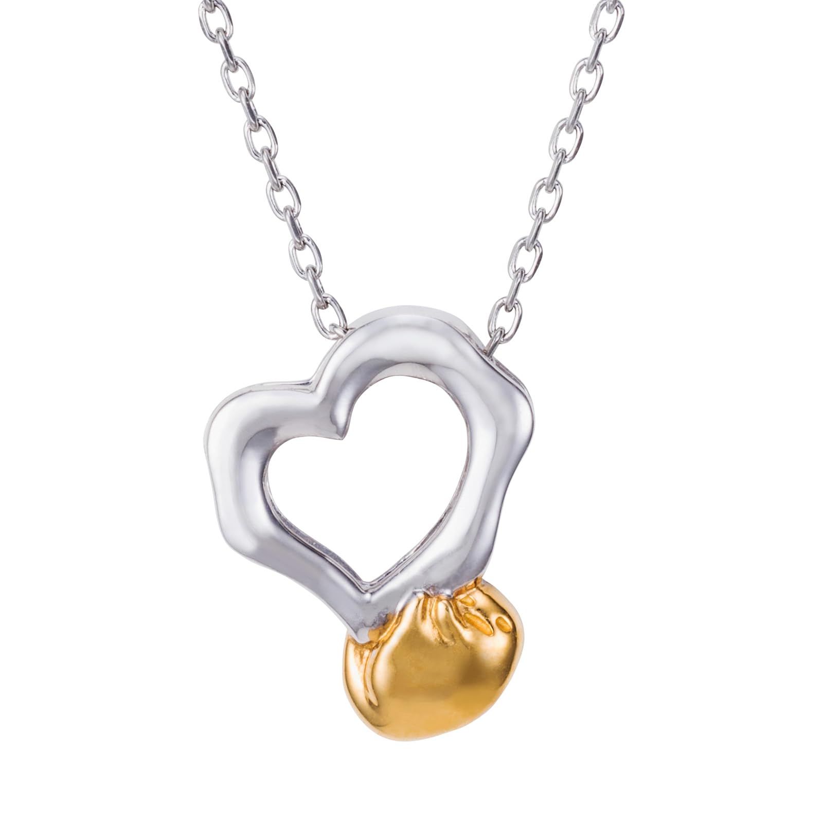 

Підвіска-кулон Gudetama Sanrio Серце Яйце Підвісний Срібло 925 Хірургічна Нержавіюча Сталь 316L Жовте Золото 40см [White Clover] Жіночий SAGU-N051