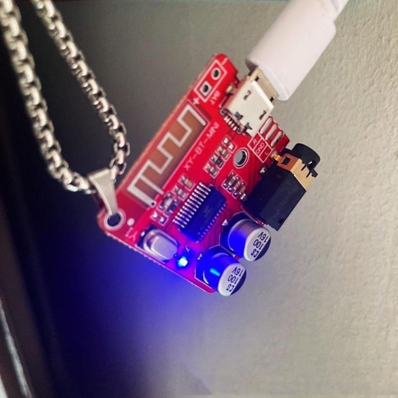 Cyberpunkový náhrdelník Disco Hip Hop náhrdelník pro ženy Harajuku Elektronický čip náhrdelník Módní šperky Přívěsky Estetický