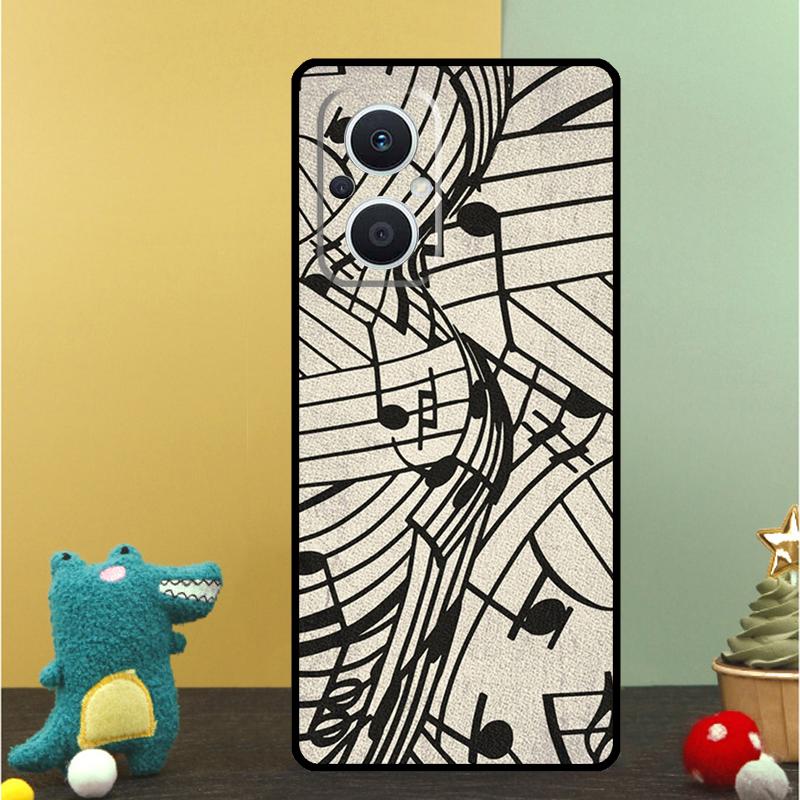 Music Score Musical Notes Case For OPPO Reno 15F 14F 11 12 13 F 14 10 15 Pro 7 8 Lite OPPO Find X5 X6 X8 X9 Pro Cover