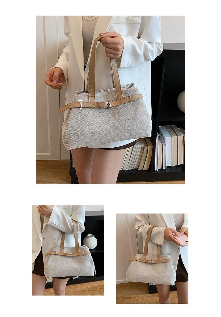 Women's 2026 Large Capacity Woven Tote Bag, Fashionable and Versatile for Commuting and Shoulder Wear