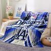 1Pc LA Dodgers Print Flannel Blanket, High quality Comfortable for All Seasons, Home Decor, Warmth and Comfort, Perfect for Gifts