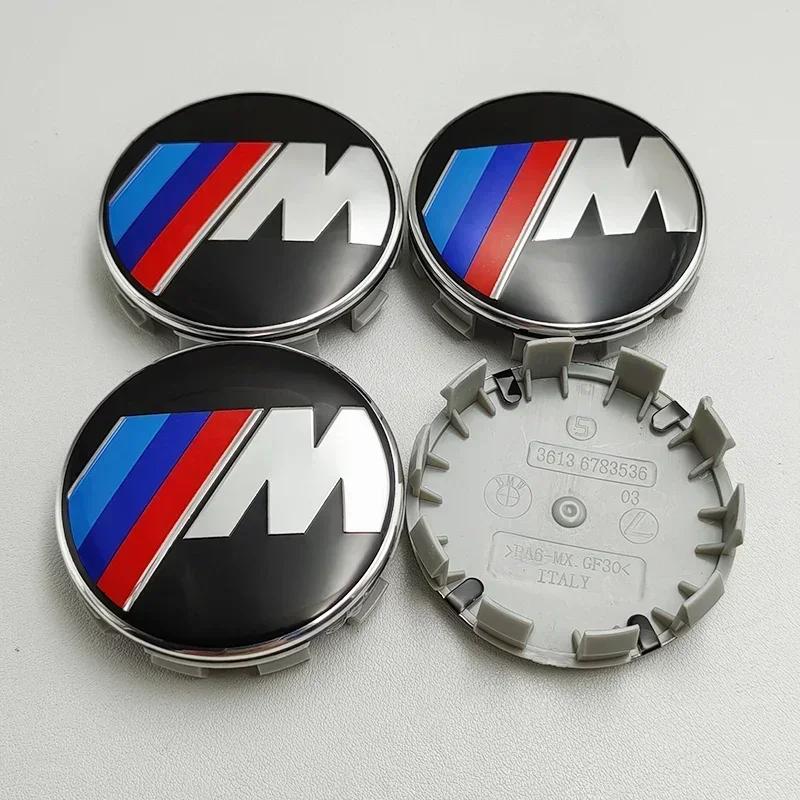 4pcs 68mm 56mm Car Cover Wheel Hub Center Caps Badge Logo Emblem For BMW M X1 X3 X5 X6 X7 1 3 4 5 6 7 Series E36 E39 E46 E60 E90