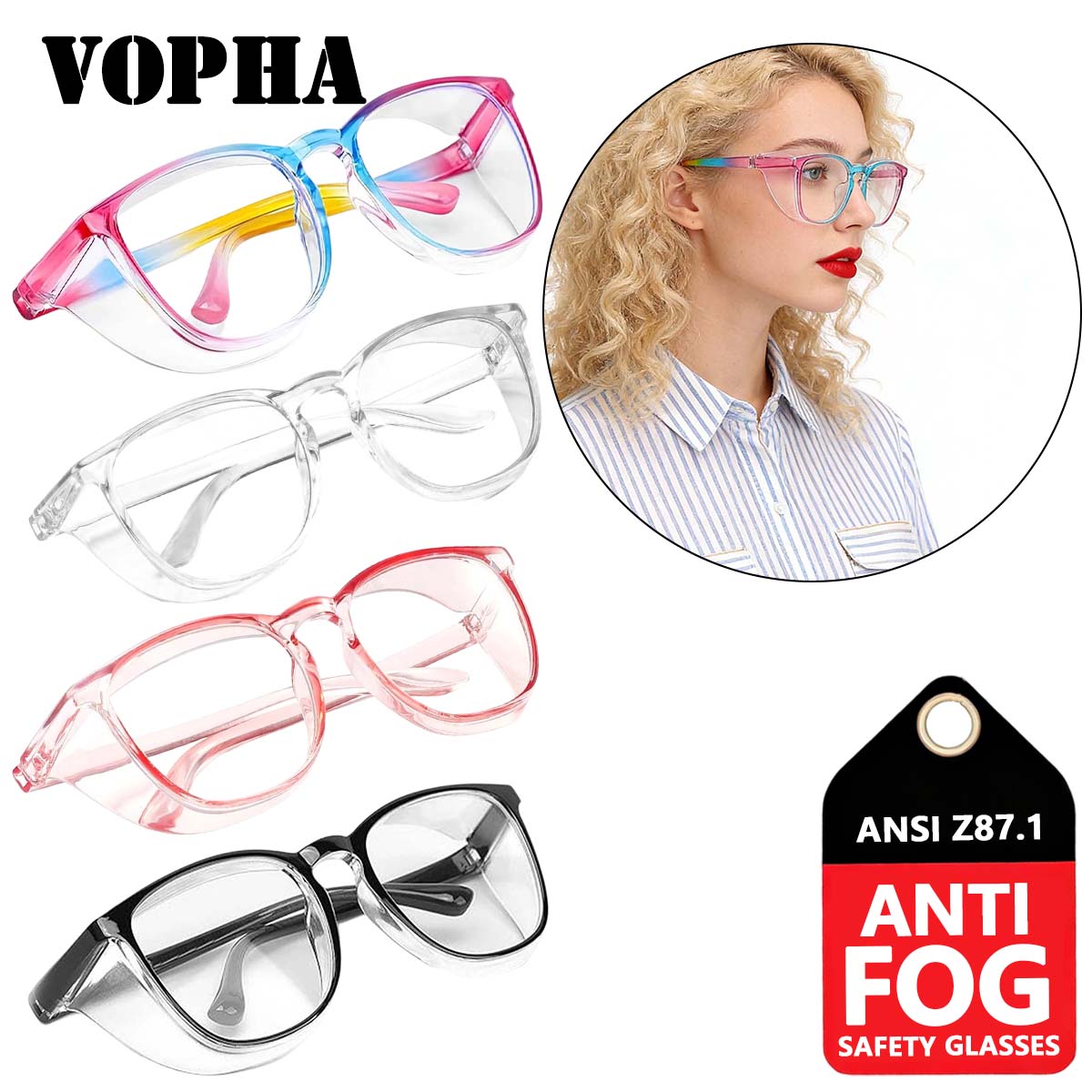protective glasses real anti fog safety glass glasses for men and women neutral lenses large protective HM9