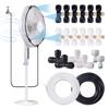 16 Inch Outdoor Fan Cooling Misting System Mist Fan Nozzles Kit Water Fog Sprayer Fan Sprayer Outdoor Garden Patio Nebulizer