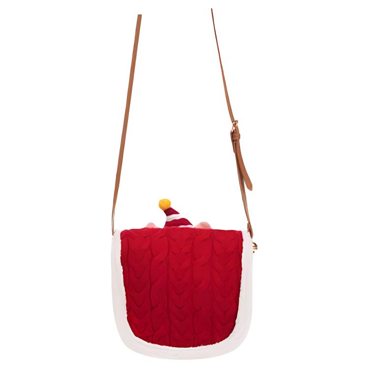 New Disney Warm Winter Polyacrylic Shoulder Bag Crossbody Bag Regular Unisex Red & Pink 400060342216