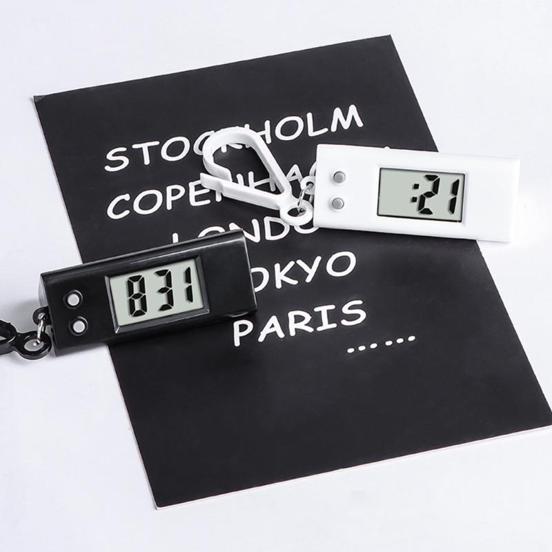 Mini elektronické hodinky klíčenka přenosné kapesní digitální hodiny klíčenka přesný ukazatel času hodiny studentské potřeby
