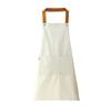 Solid Color Kitchen Apron with Dual Pockets Waterproof Oil-proof Adjustable Breathable Men Women Chef Cooking Baking Bib Apron