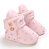 Cute Star Print Prewalkers Booties Winter Soft Anti-slip Warm Newborn Infant Crib Shoes Moccasins