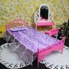 Dollhouse Display Model Mini Delicate Plastic Exquisite Furniture Model Single Bed for Kids