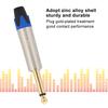 5pcs 6.35mm Single Track Microphone Audio Cable DIY Usage Welding Plug Connectorblue tail