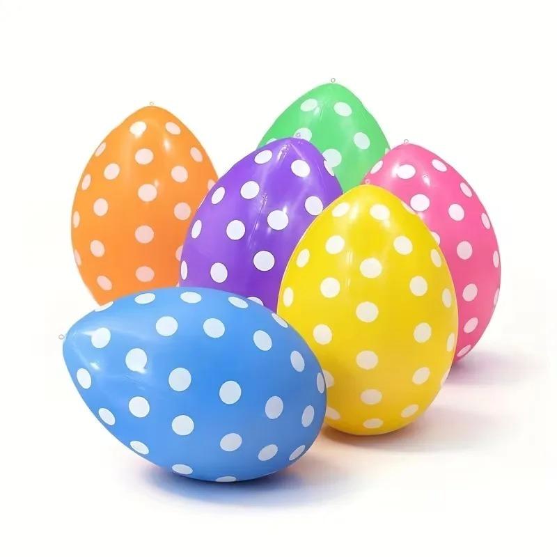 6-18PCS Easter Inflatable Egg Balloon 16 Inch Blow Up Yard Decor for HolidayParties Home Celebration and FestiveEvent Decoration