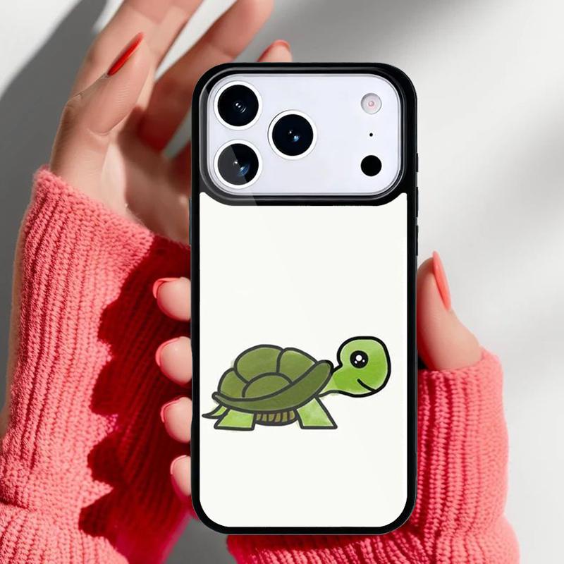 Cartoon Turtle Phone Case for iPhone 17 16 15 14 13 Pro Max Back Cover for 12 11 Pro Coque