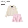 Teenie Weenie Kids' Pink Academy Style Pullover & Pleated Skirt Set