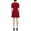 Self-Portrait FW22 Boucle Round Neck Short Sleeve Dress Women dresses Red AW22-153