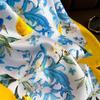 1pcs Summer Bright Color Oil Painting Lemon Print Small Square Women Satin Neck Tie Scarfs Soft Neat Ladies Neckerchiefs