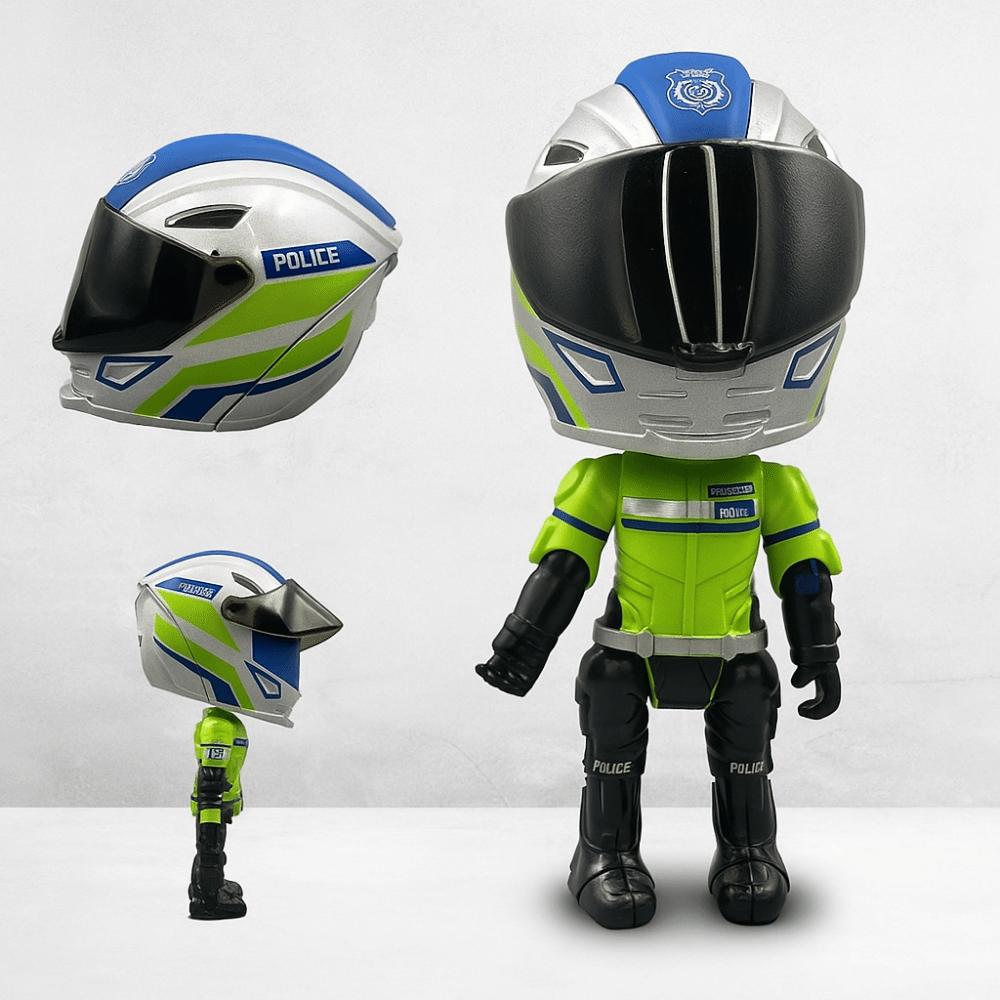 Joint Mobility Zinc Zinc Alloy Motorcycle Helmet Toy Action Figure Movable Figurine Model  Auto Decor