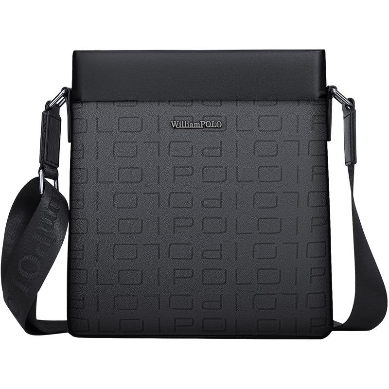 

Мужская сумка через плечо и на плечо King Paul, вместительная, деловой и повседневный портфель чёрный