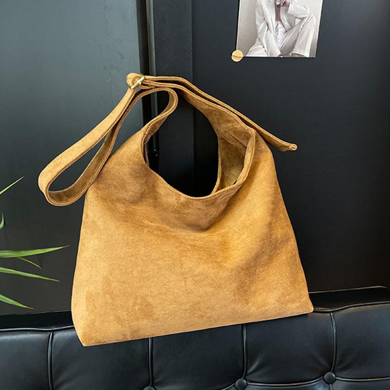 Suede Leopard Print Bag Women's Large-capacity New Autumn and Winter Matte Retro Messenger Bag Tote Bag