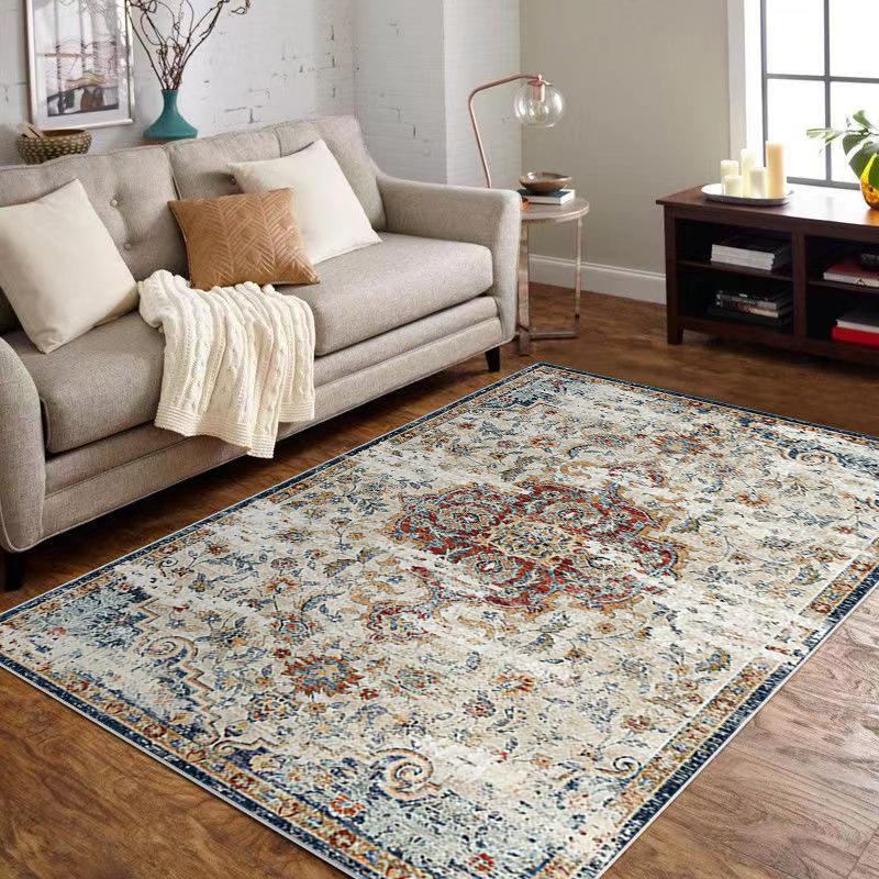 Persian Carpet, Bohemian Ethnic Style, Living Room Fully Carpeted, Office Floor Mat Can Be