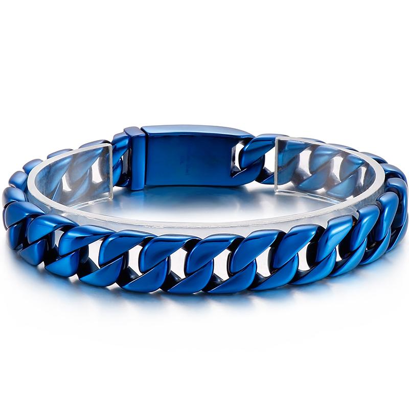 Pánský náramek 12 mm široký řetízek z nerezové oceli s přívěsky na ruku pro muže, vintage pánské šperky, doplňky