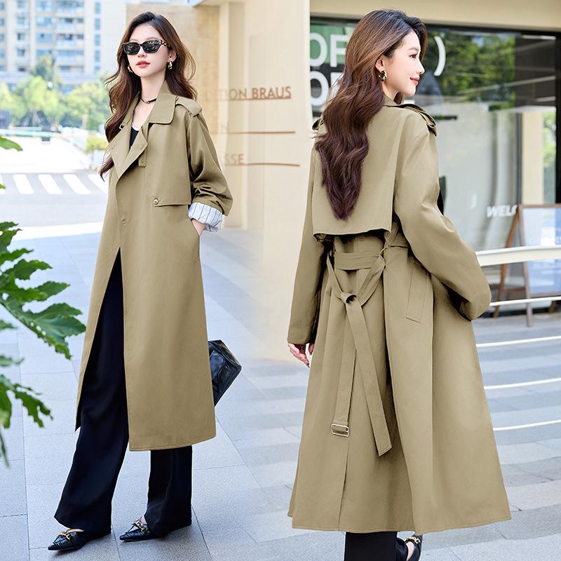 

2024 Осень Высококачественная Повседневная Свободная Кружевная Ветровка M (for 45-55 kg) хаки