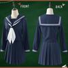 BeLoved Full Sailor Uniform Set White Navy Blue for High School Junior High School and Cute and Cute for Cosplay Halloween Loose Popular for School