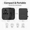 Universal Travel Adapter, Multi Plug 220v to 5v Outlet usb Type c Socket Multicontacto con usb y Corriente Charger For EU/UK/USA
