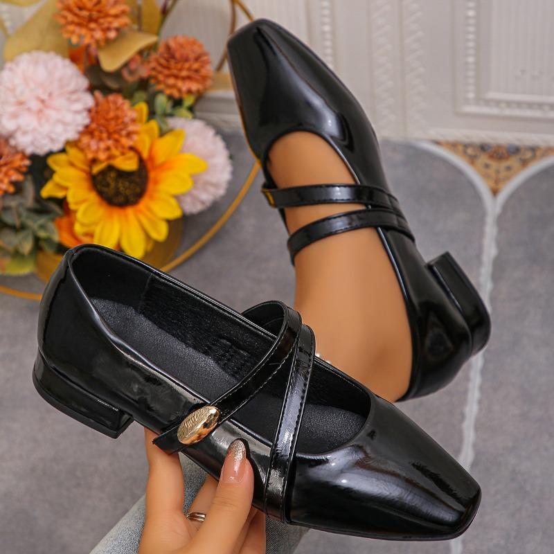 Fashion Women Simple and high-quality High Heel Square Toe Casual 2025 High Quality Ladies Shoes Buckle Strap Solid Fashion