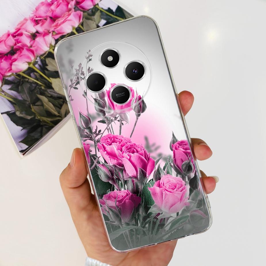 For Xiaomi Redmi 14C Case Cute Cat Butterfly Painted Cover Clear Silicone Soft TPU Phone Case For Xiaomi Redmi 14C Redmi14C Bags