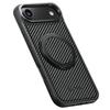 SUTENI G3 For iPhone Air Magnetic Case Rotating Kickstand Carbon Fiber Texture Leather Phone Back Cover
