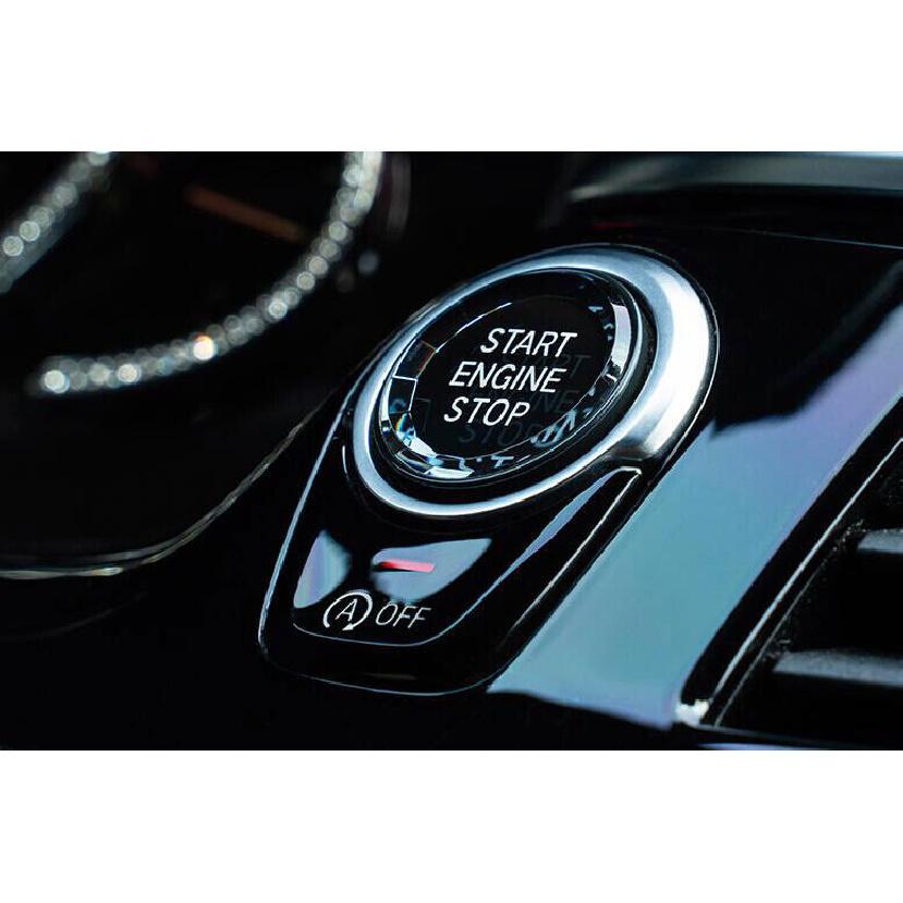 For BMW 5 Series G30 2018- Black Blue Engine Start Stop Button Cover Ring
