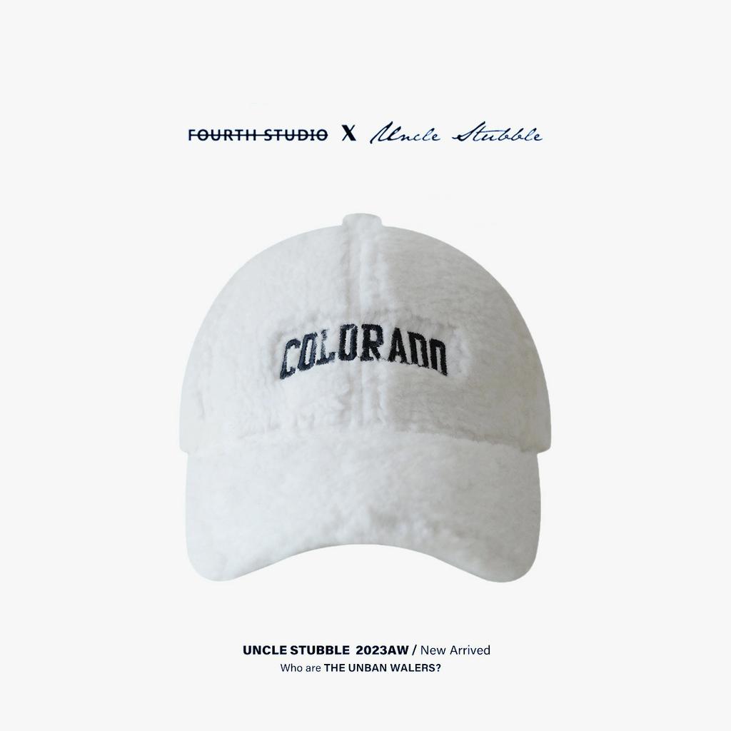 Korean Style Embroidered Letter Baseball Cap for Women with Thick Plush Baseball Cap Warmth and Cold To Show Their Face Adjustable Hat