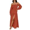 Summer Dresses Women Trendy 2026 Off Shoulder Long Sleeve Maxi Dress Boho Dresses for Women Sundresses for Women