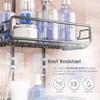Shower Caddy Hanging Bathroom Organizer: Over Head Adjustable Rack for Tall Showerhead - Extra Large Storage Shelf for Big Shampoo Bottles with Soap