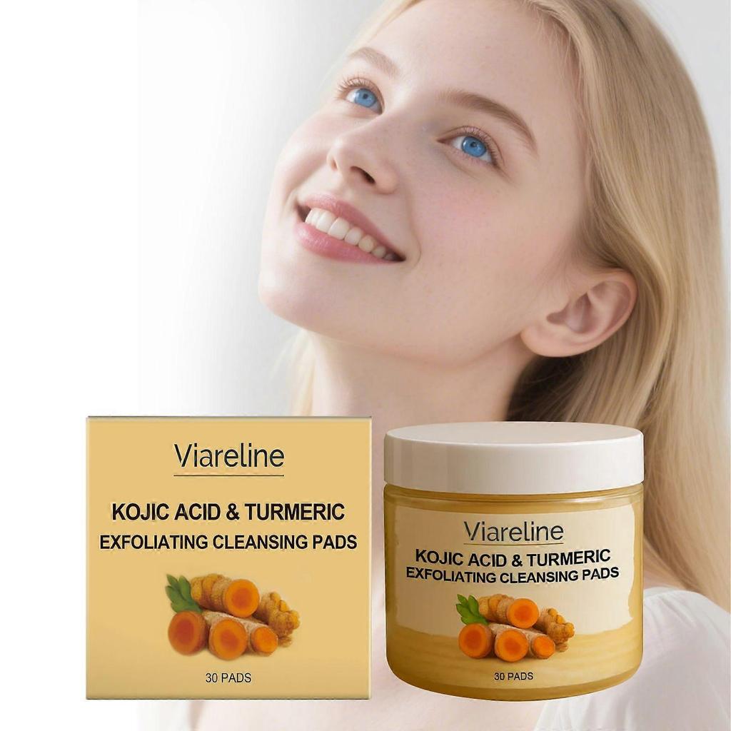 Viareline Turmeric Exfoliating Cleansing Gasket Gentle Cleansing Moisturizing Care Facial Pores Cotton Cloth