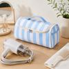Striped Travel Storage Case Large Capacity Makeup Organizer Bag Travel Toiletry Bag  Home Storage