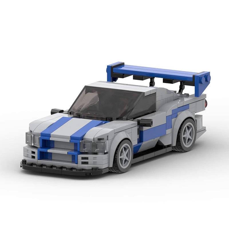MOC 8 Grid Car Speed Series Nisang RS4 Sports Car Assembled And Inserted Boy Toy 8 To 12 Years Old