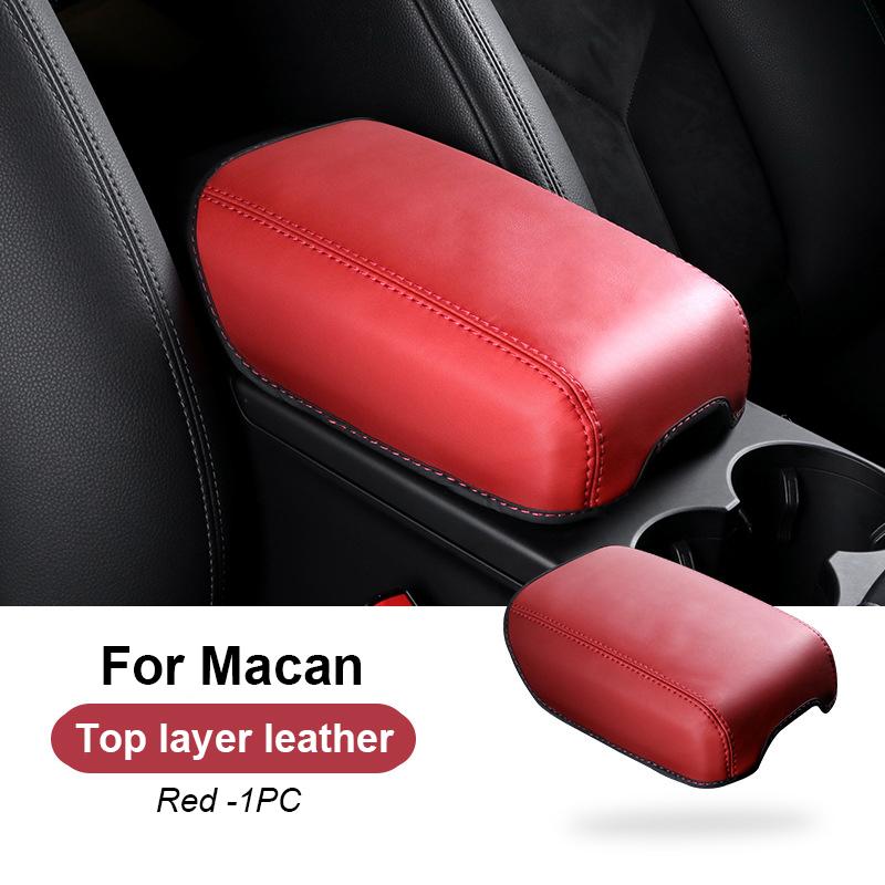 AABKV1 Per Porsche Mancan 2014-2024 2023 Auto Camoscio Bracciolo Scatola Cuscino Copertura Console Centrale Interna Bracciolo Pad Protettivo Guscio Custodia