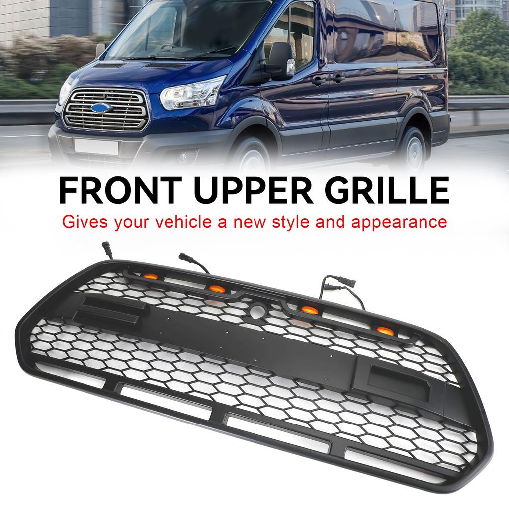 Matt Svart Främre Stötfångargrill med LED passar för Ford Transit MK8 2015-2018 Raptor