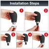 5/6 Speed Universal R PU Leather Gearshift Head Gear Knob Set Replacement Manual Car Gear Stick Shift Knob Modified Stick