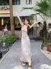 French Plaid Temperament Plaid Dress Summer New Retro Waist Slim Dress Skirt